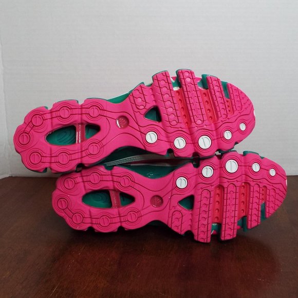 🆕️Adidas Originals Microbounce T1 wms sz 7.5 Shock Pink Green EF4886 - Picture 4 of 5